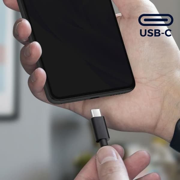Nätadapter - Microsoft - 15W - Inbyggd USB-C-kabel 1m - Snabbladdning - Svart