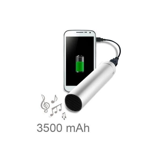 Micro USB batteriladdare med högtalaruttag.