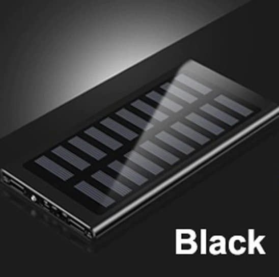 Solar Power Bank Powerbank 50000mAh, Dubbla USB portar Solladdare Bärbart för Iphone och Android Smarttelefoner