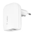 Miniatyrbild 1 av 4: Väggladdare 37W USB-C 3.0 25W + USB 12W Snabbladdning Kompakt Belkin Vit