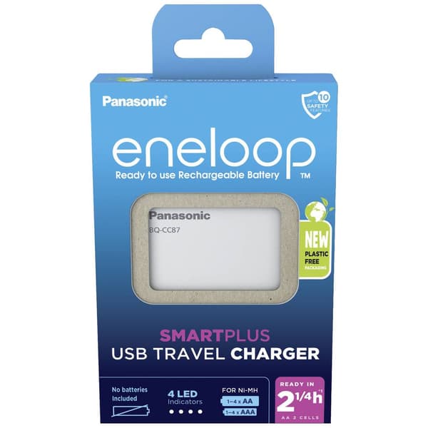 Panasonic BQ-CC87 Batteriladdare NiMH AAA (R03), AA (R6)