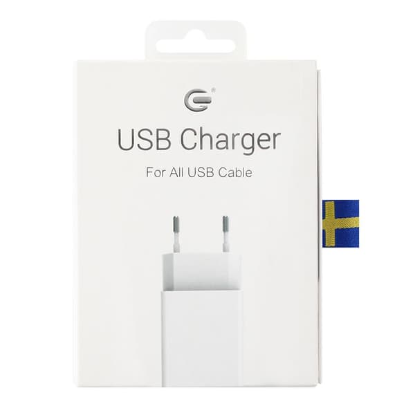 Smal USB-A Väggladdare 5W – Vit