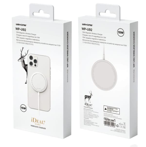 Langaton magneettinen laturi. valo 15W, Magsafe-yhteensopiva, valkoinen, Sero