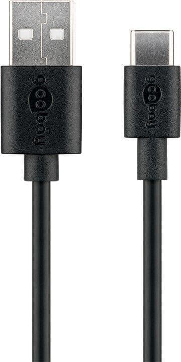 Wentronic goobay - USB-kaapeli - USB-C (M) käännettävissä USB:hen (M) - USB2.0 3 A - 50 cm - musta (59118)