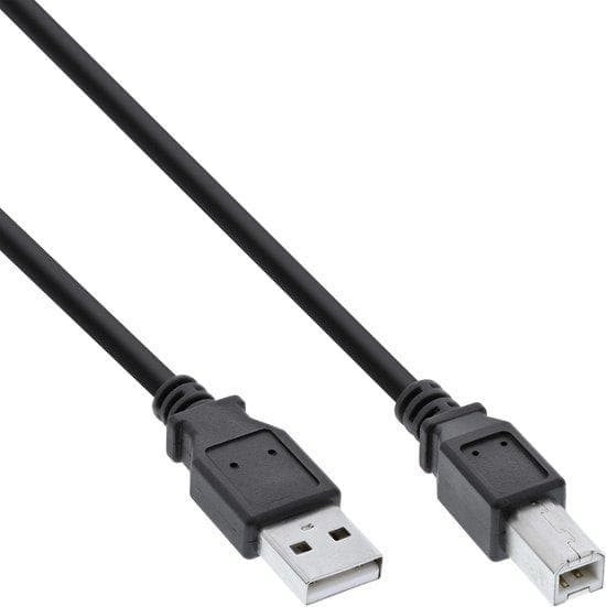 InLine - USB-kabel - USB (M) till USB Typ B (M) - 2,0 m - Svart (34520X)