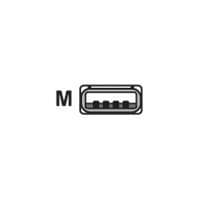 Datalogic - USB-kabel - USB typ A, 4-stift (M) - 2,0 m - för QuickScan QBT2400, QBT2430, QM2430 (90A052258)