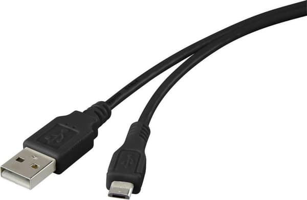 Renkforce 1,00 m Svart Guldpläterade pluggkontakter