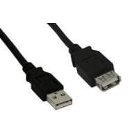 InLine® USB 2.0-förlängning, M/F typ A, svart, 0,5 m (34650B)