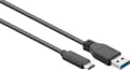 Miniatyrbild 1 av 5: Goobay USB-C till USB-A-kabel - USB3.0 - upp till 2A / Svart - 1,8 meter