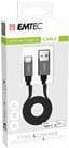 EMTEC T700 - USB-kabel - USB-C (M) til USB (M) - 3 A - 1,2 m - fladt