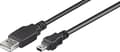 Miniatyrbillede 1 af 3: Alcasa USB 2.0 A/USB mini 0,15 m USB-kabel 0,15 m USB A Mini USB B Sort