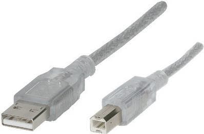 Renkforce RF-4538146 kabel 2,0 A, USB-B-kontakt 5,00 m transparent