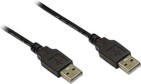 Anslutningskabel USB 2.0 kontakt A till kontakt A, 1m, svart, Good Connections® (2212-AA1S)
