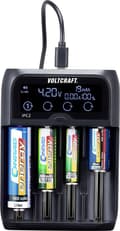 Miniatyrbillede 1 af 7: VOLTCRAFT IPC-2 batterioplader NiMH, NiCd, Li-ion, LiFePO AAAA (mini), AAA (blyant), AA (penlite), C (baby), Sub-C, A, 10440, 14500, 14650, 16340, 173