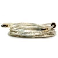 InLine® USB 2.0-förlängning, M/F typ A, transparent, med ferritkärna, 5m (34605Q)