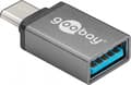 Miniatyrbillede 1 af 3: Goobay 56621 Kabelafstandsstykke USB-C USB 3.0 hun (Type A) Grå