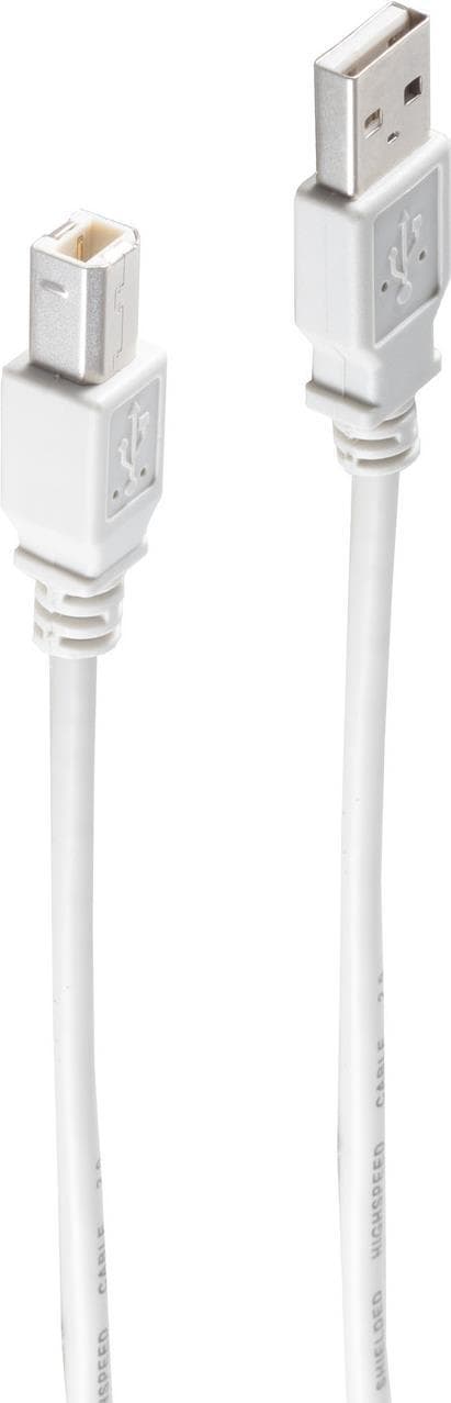 shiverpeaks ®-BASIC-S--USB-anslutningskabel, typ A-kontakt till typ B-kontakt, REV. 2,0, 0,5 m (BS77020)