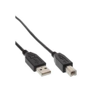 InLine 34511X USB 2.0-kabel, A till B, svart, 1m