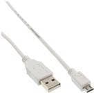 INLINE - USB-kabel - USB (M) til mikro-USB type B (M) - USB 2.0 - 1,8 m - hvid