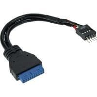 InLine - Intern USB-kabel - USB3.0 19-stiftshuvud (F) - IDC 8-stift (M) - 15 cm (33446I)