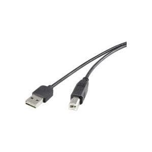 Renkforce Duplex - USB-kabel - USB (M) vändbar till USB typ B (M) - USB 2.0 - 5 V - 0.5 A - 1.8 m - Svart