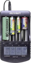 Miniatyrbillede 1 af 7: VOLTCRAFT CC-2 batterioplader NiMH, NiCd, Li-ion AA (penlite), AAA (blyant), C (baby), Sub-C, 26650, 26500, 18650, 17670, 18490, 17500, 17350, 16350,
