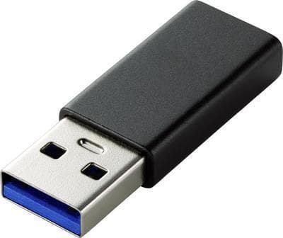 Renkforce RF-4472306 Kaapeliliitäntä/sukupuolisovitin USB Type A USB Type C Musta (RF-4472306)