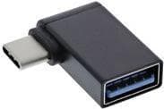 InLine - USB-adapter - USB-C (M) til USB Type A (W) vinklet - USB 3.1 Gen1 OTG - 900 mA (35805W)