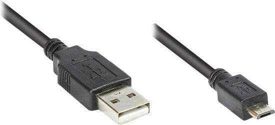Alcasa 2510-MB003 - USB A - Micro USB B - Hane/Hane - Rak - Rak - Svart (2510-MB003)