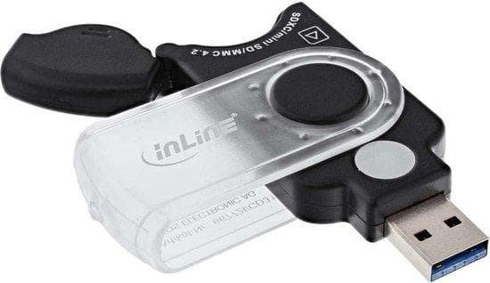 INLINE - kortadapter - allt-i-ett (MMC, SD, RS-MMC, MMCmobile, microSD, MMCplus, SDHC, microSDHC, SDXC, microSDXC) - USB 3.0