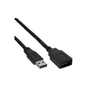 INLINE 35615 - USB-kabel - USB type A, 4-benet (M) - USB type A, 4-benet (W) - 1,5 m - sort
