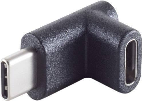 S/CONN adapter för maximal anslutning, USB 3.1 typ C hane till typ C hona, 90° vinkel upp/ner (13-40002)