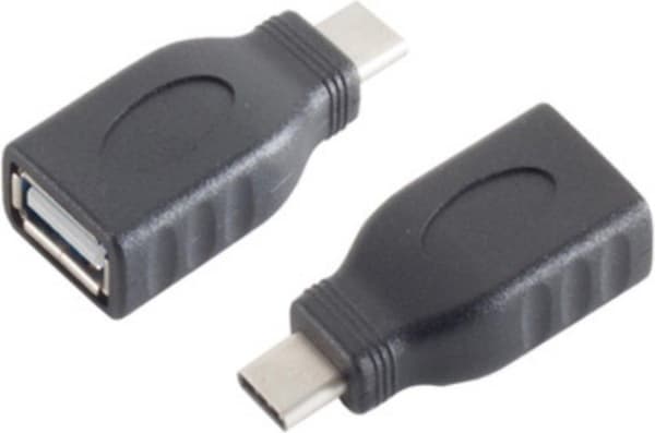 S-Conn 13-20013 Kabelafstandsstykke USB 3.1 C USB 2.0 A Sort