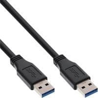 InLine - USB-kabel - USB Typ A (M) till USB Typ A (M) - USB3.0 - 5.0m - Svart (35250)