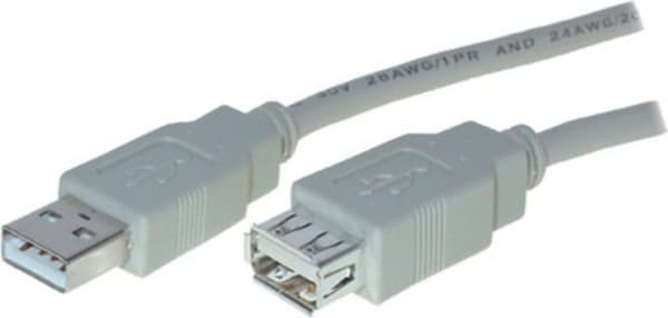 shiverpeaks USB A/USB AM/F 0,3 m USB-kabel 0,3 m USB 2.0 Grå (77121)