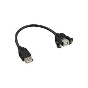 InLine - USB Adapter - USB Type A 4-benet (F) - 5-benet Micro USB Type B (F) - 20 cm - Sort (33441F)