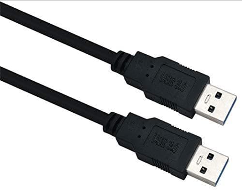 Helos Anslutningskabel, USB 3.0 A hane/A hane, 0,5 m, svart