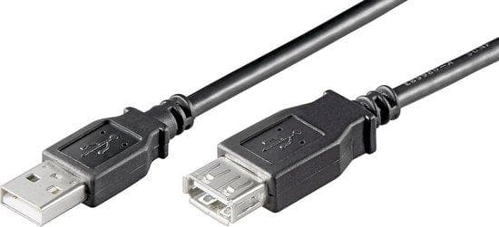 Bra anslutningar - USB-förlängningskabel - USB 2.0 Typ A (W) -> USB 2.0 Typ A (M) - 5m - Svart (2511-OF5S)