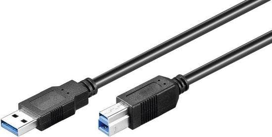 Bra anslutningar - USB 3.0 anslutningskabel - USB Typ A (M) - USB Typ B (M) - 5,0 m - Svart