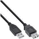 INLINE - USB forlængerkabel - USB (M) til USB (W) - USB 2.0 - 2 m - Sort