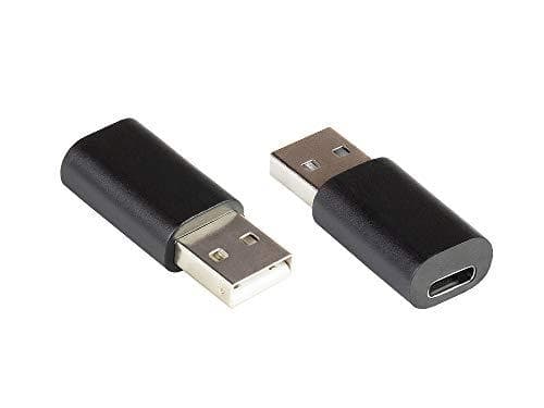 Gode forbindelser USB 2.0-adapter - stik A til USB-C-stik - guldbelagte kontakter - højhastigheds, op til 480 Mbit/s dataoverførselshastighed - sort