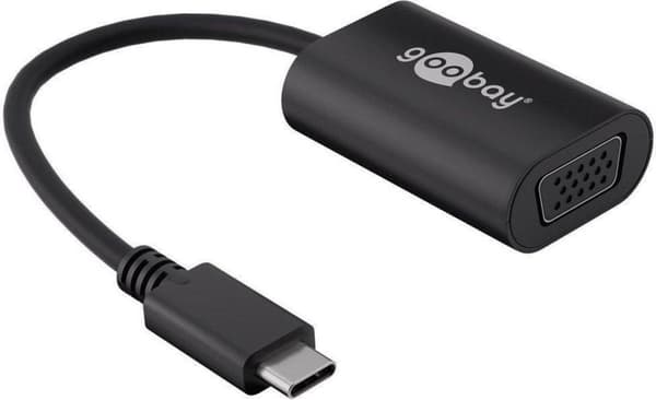 Goobay 38531 USB / VGA-adapter [1x USB-C-stik - 1x VGA-stik] Sort 20,00 cm