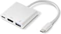 Pikkukuva 1 / 5: Renkforce RF-4366444 -sovitin [1 x USB-C-pistoke - 1 x HDMI-liitäntä, USB 3.2 Gen 1 -liitäntä A (USB 3.0), USB-C-liitäntä] Valkokullattu st
