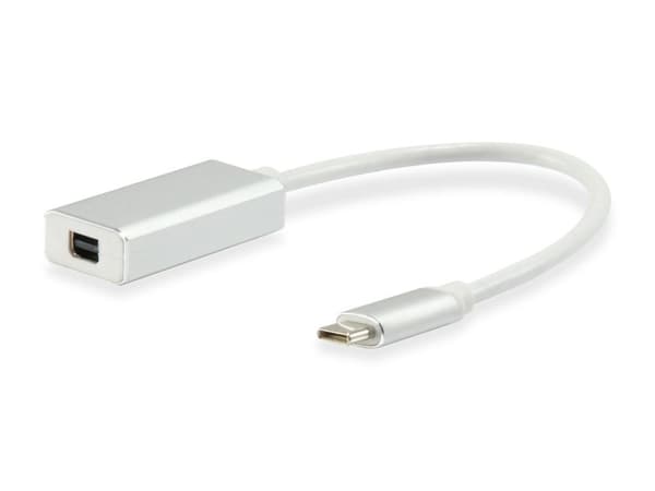 Utrusta 133457 Kabeldistans USB Typ C Mini DisplayPort Vit Vit