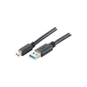 Shiverpeaks BASIC-S - USB-kabel - USB Type C (M) til USB3.0 (M) - 1,0 m - støbt - Sort (BS77141-1.0)