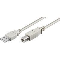 Wentronic USB AB 300 HS 3m - USB A - USB B - Hane/hane - Grå (CU0008)