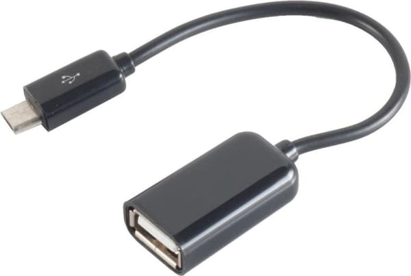 S/CONN maksimale tilslutningsmuligheder smartphone-adapter USB OTG (on-the-go) adapterkabel, mikro-USB-stik type B til USB-stik type A 2,0 - 0,1 m (33