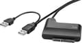 Miniatyrbillede 1 af 9: Renkforce Harddisk adapter [1x USB-A 2.0 stik - 1x SATA combo stik 15+7-pin] 30,00 cm Sort