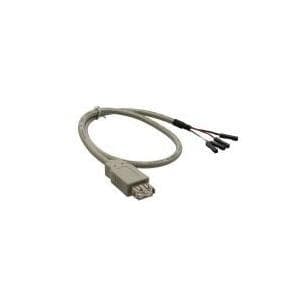 InLine USB-anslutningskabel A/B - stolpe. 4-stift/B 0,4 m (33440B)