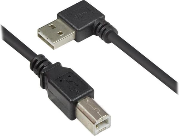 Alcasa 2510-EU005W USB-kaapeli 0,5 m USB 2.0 USB A USB B Musta